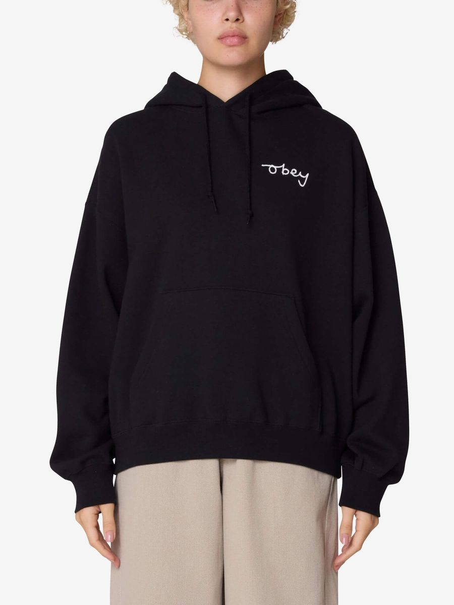 OBEY — Худи W Chainstitch Baggy Relaxed Digital Black