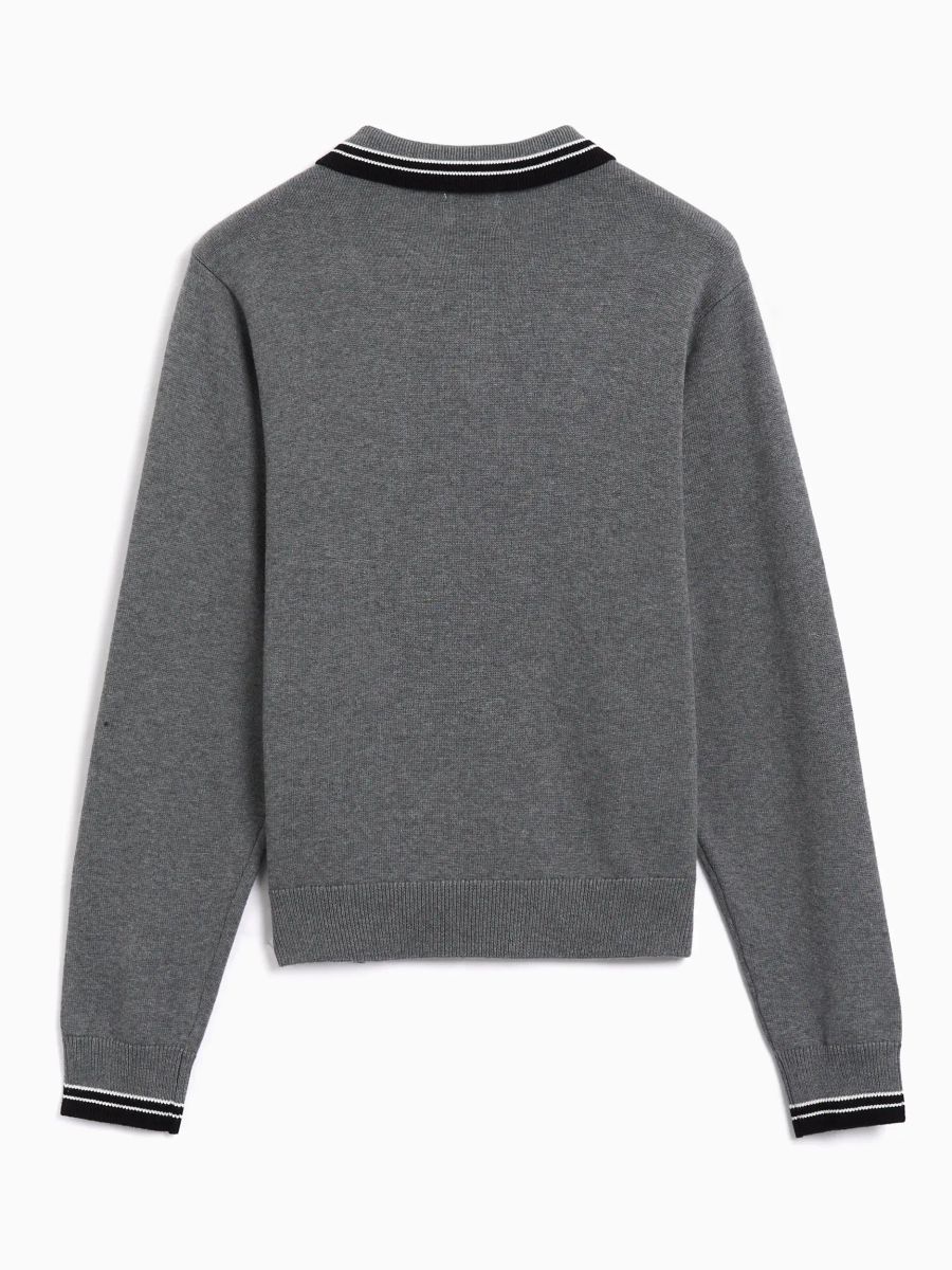 OBEY — Свитер-Поло W Goalie Polo Sweater Grey Heather