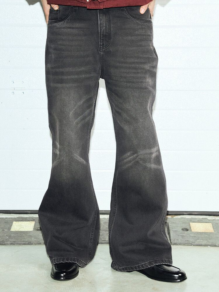BRÛLER D’AMOUR — Джинсы  Клёш "Évasé" Black (Washing)