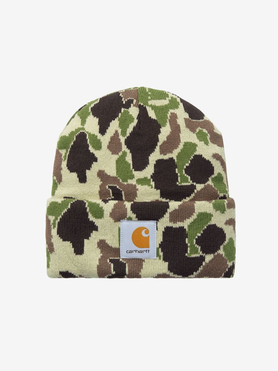 CARHARTT WIP — Шапка Camo Duck Beanie Jacquard Green