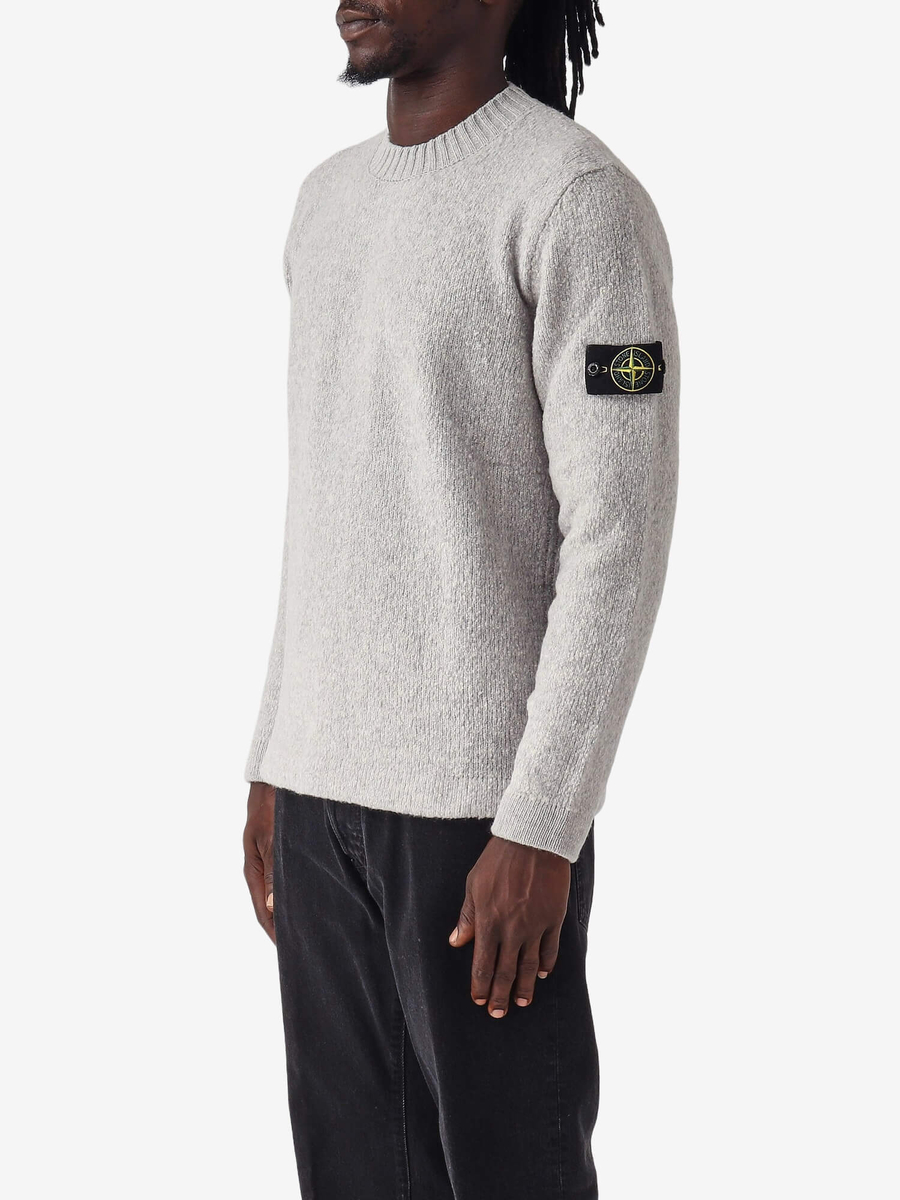 STONE ISLAND — Свитшот Fancy Yarn Sweatshirt Melange Grey
