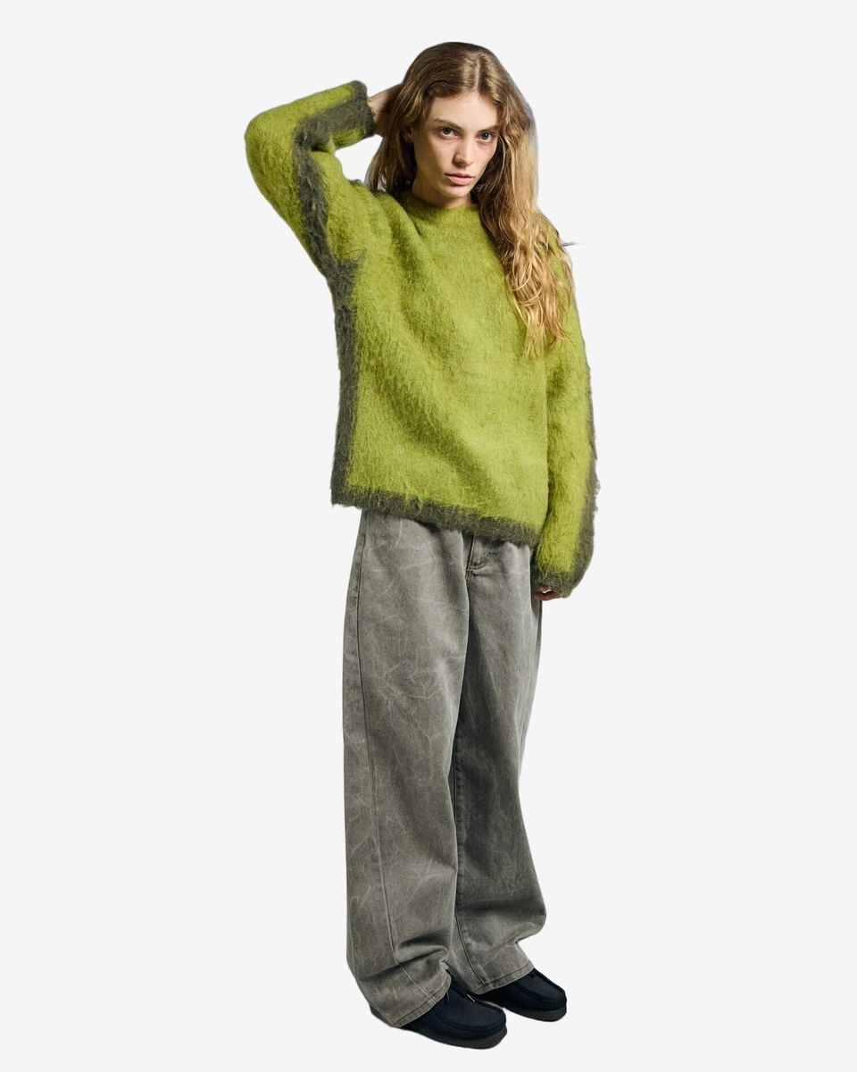 OBEY — Свитер-вязаный W Aura Crew Sweater Lime