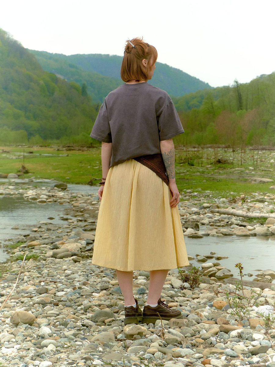 CALLED A GARMENT — Футболка Stout Brown Dyed