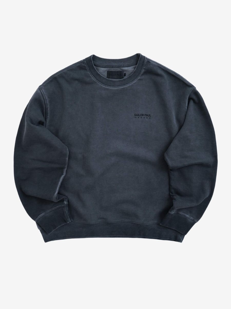SAILOR PAUL — Свитшот Whirpool Garment Dyed Серый (окрашенный)