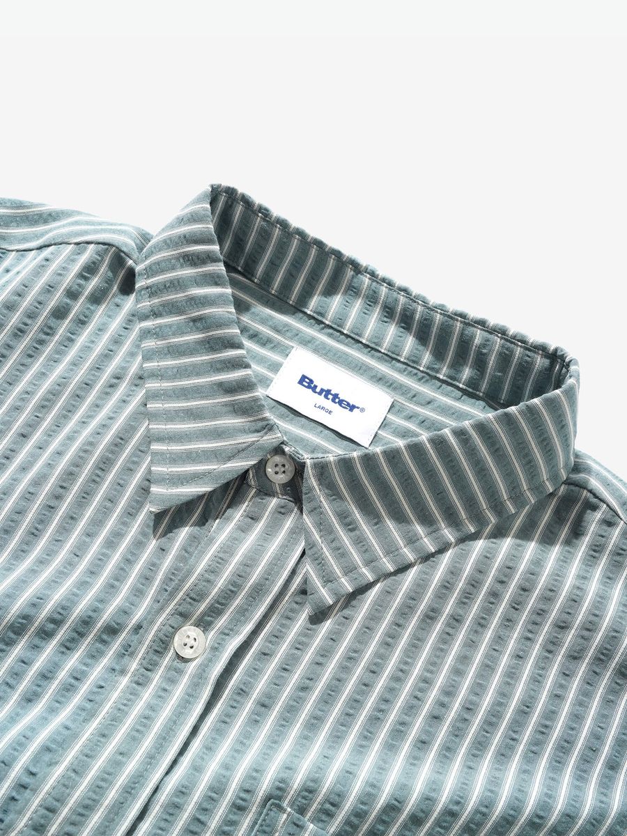BUTTER GOODS — Рубашка Lines Shirt Navy