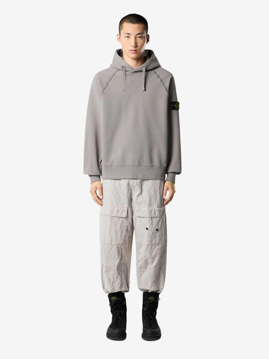 STONE ISLAND — Худи Brushed Organic Hood Cement