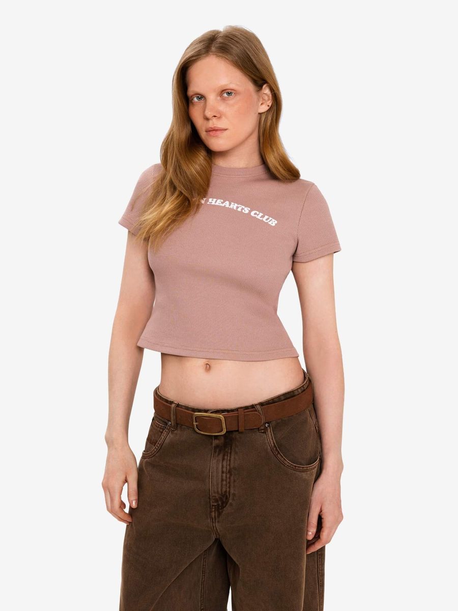 DISSIDENT — Футболка BHC Arch Baby Tee Dusty Rose