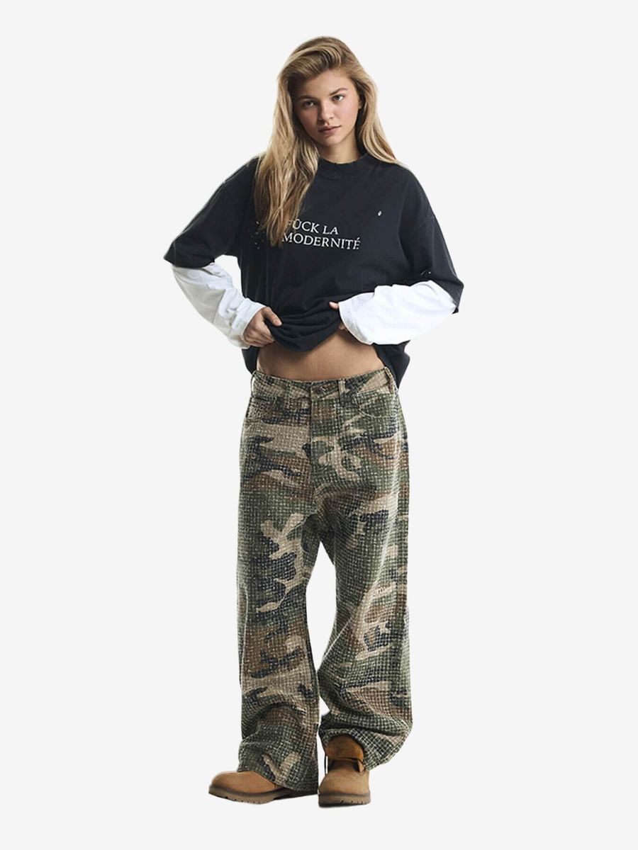 BRÛLER D’AMOUR — Джинсы Archive Camo Сamouflage