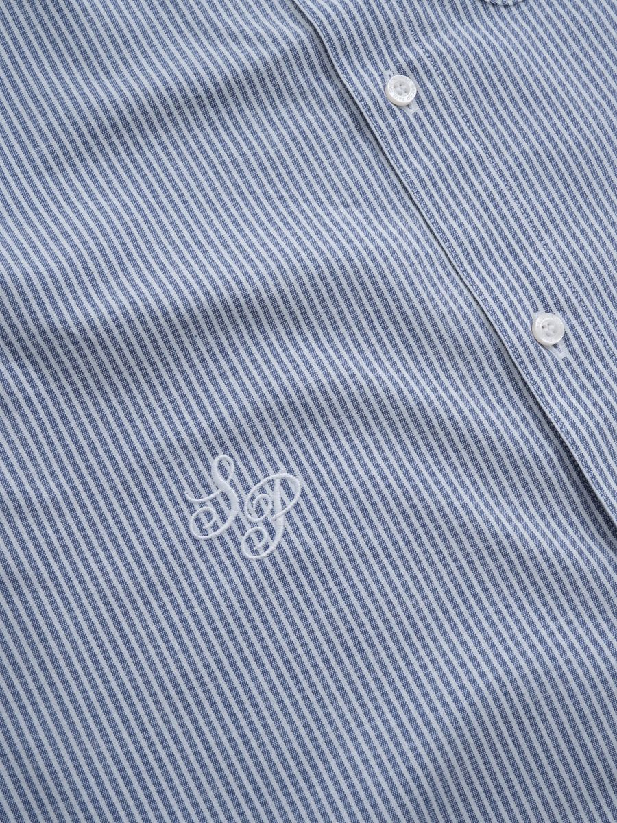 SAILOR PAUL — Рубашка Stripe Embroidery Голубой