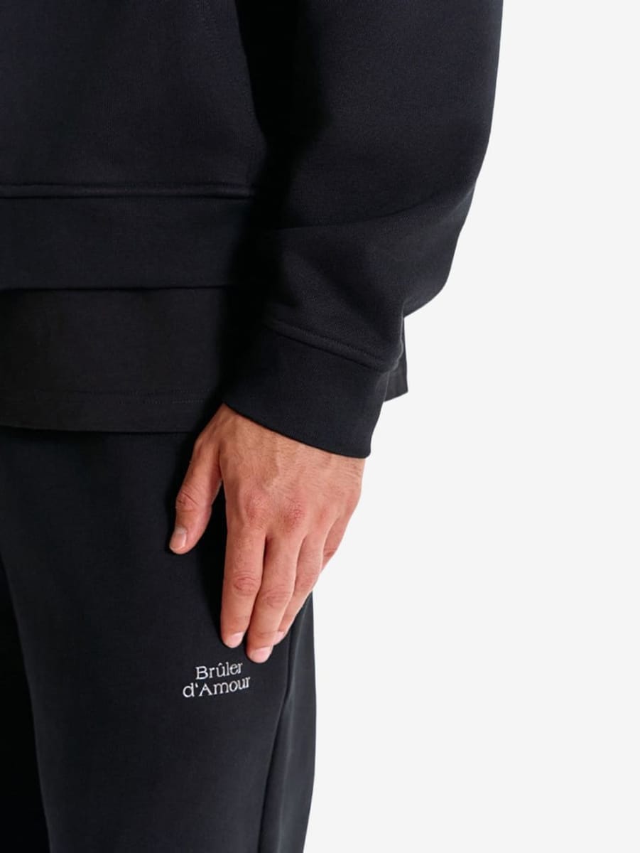 BRÛLER D’AMOUR — Худи Zip Logo de Base 01 Black