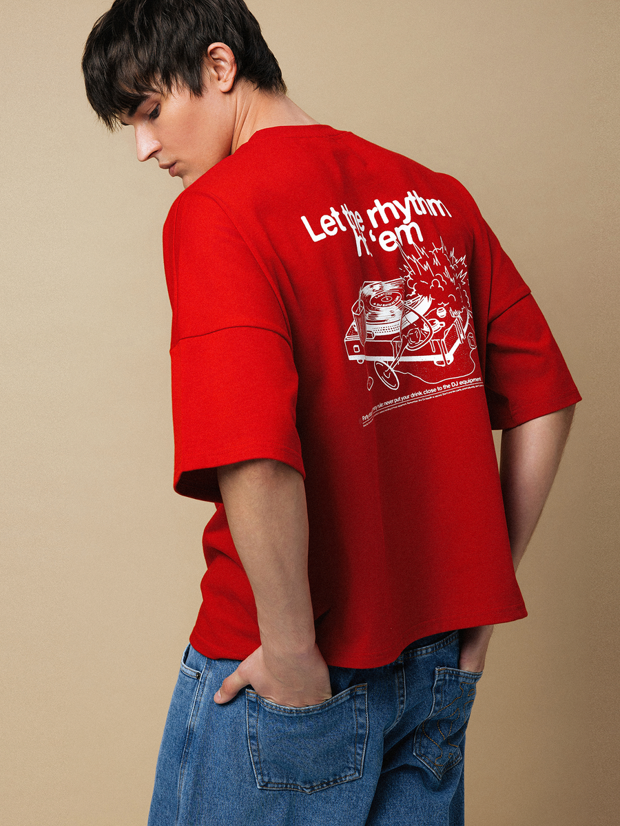 DISSIDENT — Футболка Rhythm Oversized Tee in Red