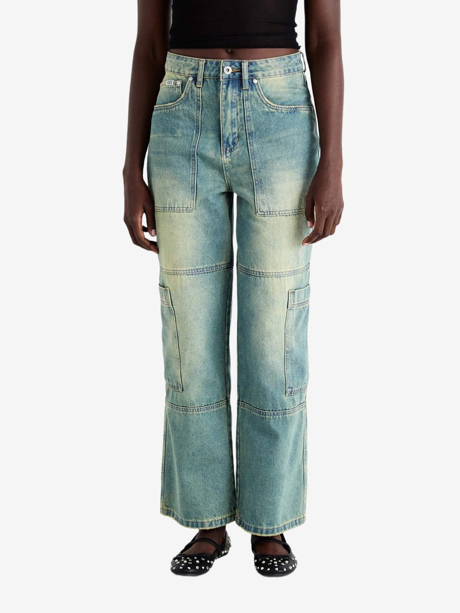 THE RAGGED PRIEST — Straight Combat Jean Dirty Blue Wash