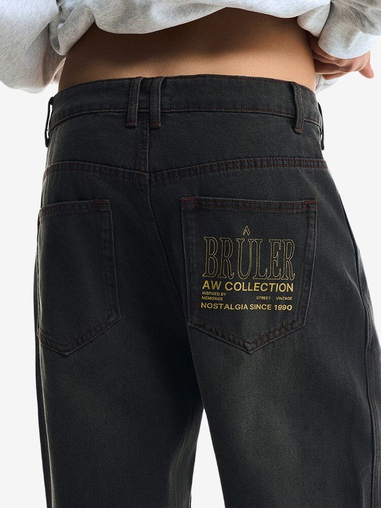 BRÛLER D’AMOUR — Джинсы Jeans De Mon Père Black