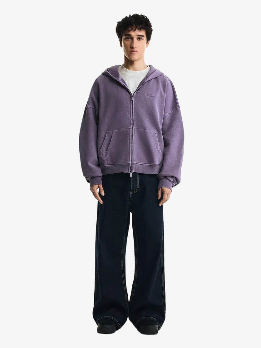 BRÛLER D’AMOUR — Худи Zip Muse Purple (Garment Wash)