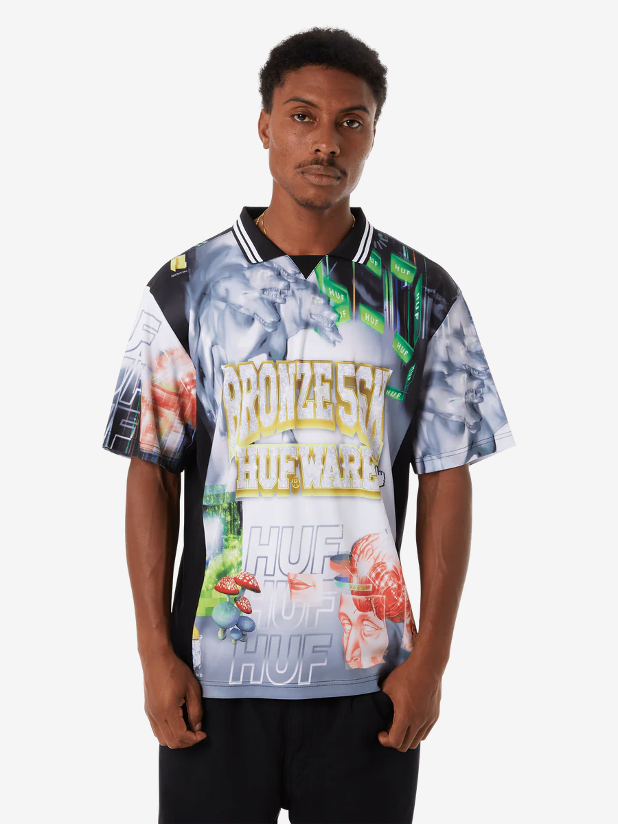 HUF — Джерси HUF x Bronze56K Glitched Soccer Jersey Multi