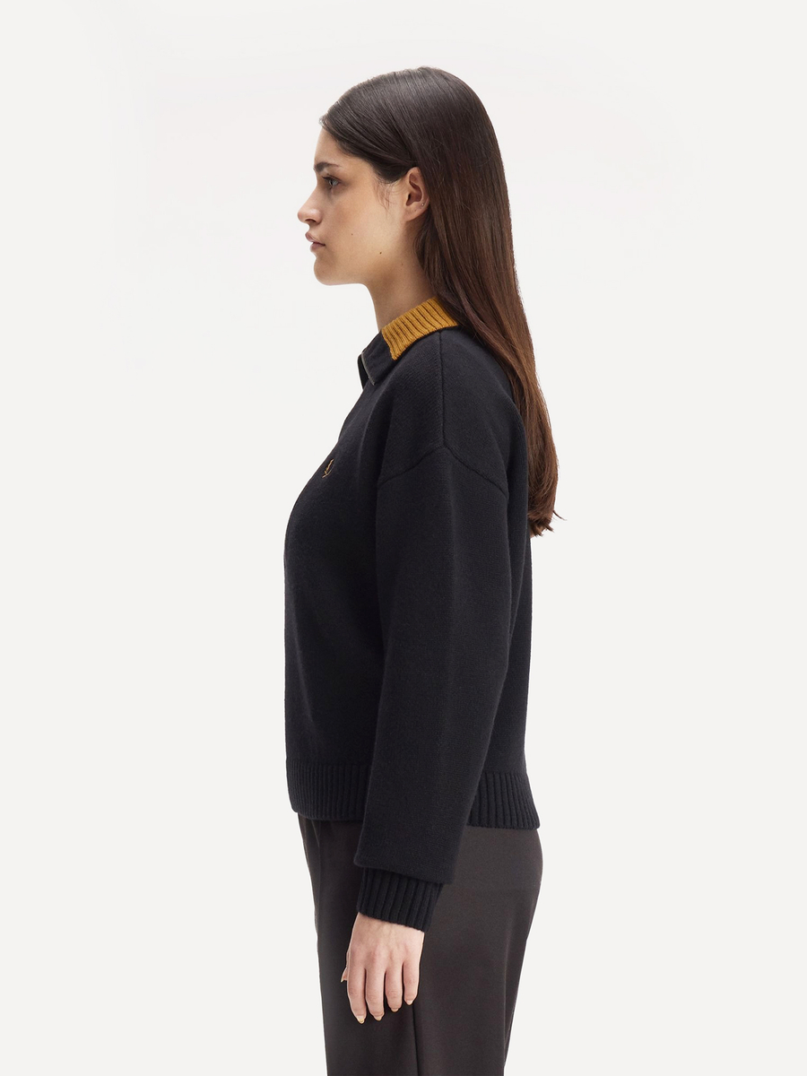 FRED PERRY — Свитер W Half Zip Jumper Black
