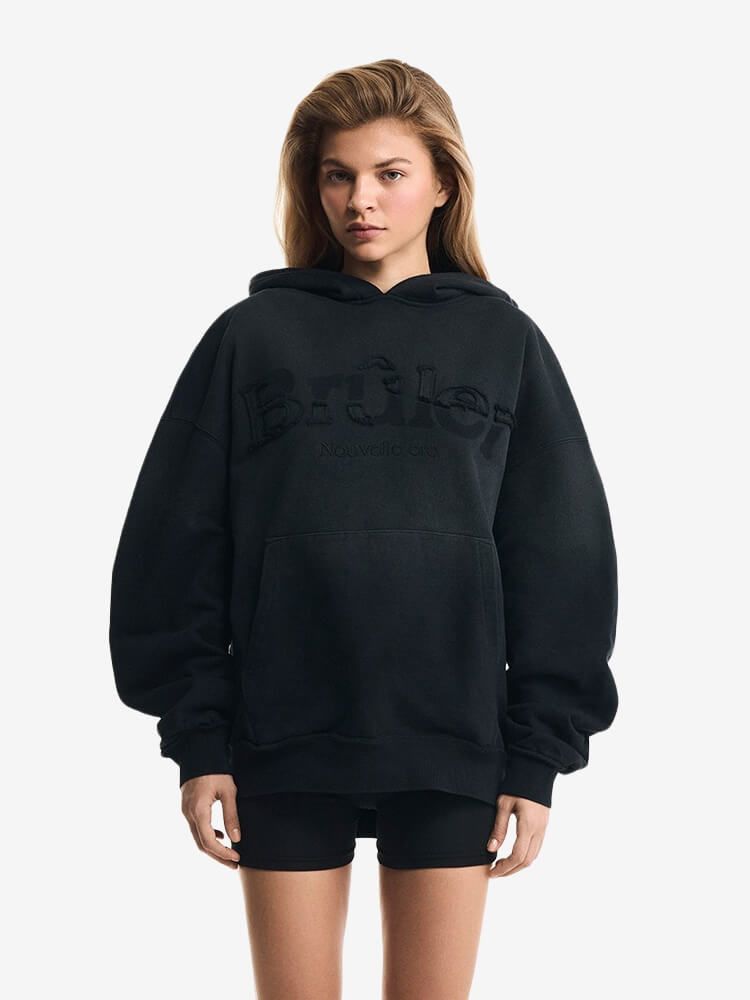 BRÛLER D’AMOUR — Худи Ombre Brûlée Graphite (Garment Wash)