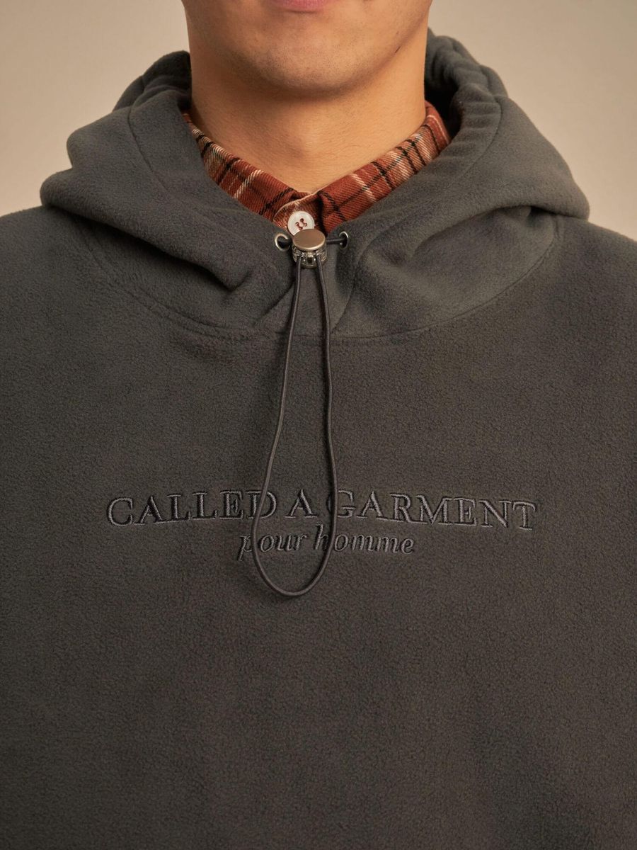 CALLED A GARMENT — Худи Флис Wrap Темно-Серый