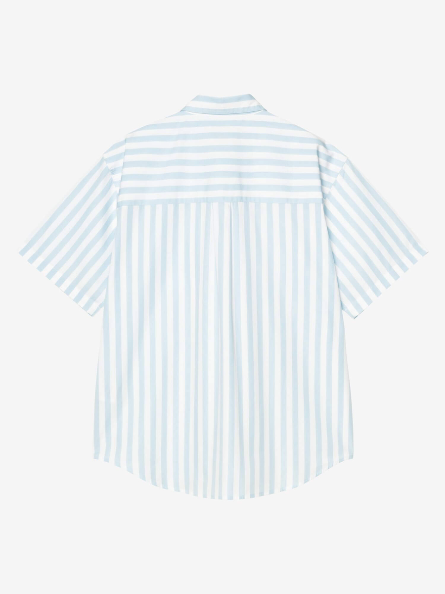 CARHARTT WIP — Рубашка S/S Royce Stripe Icaria/White