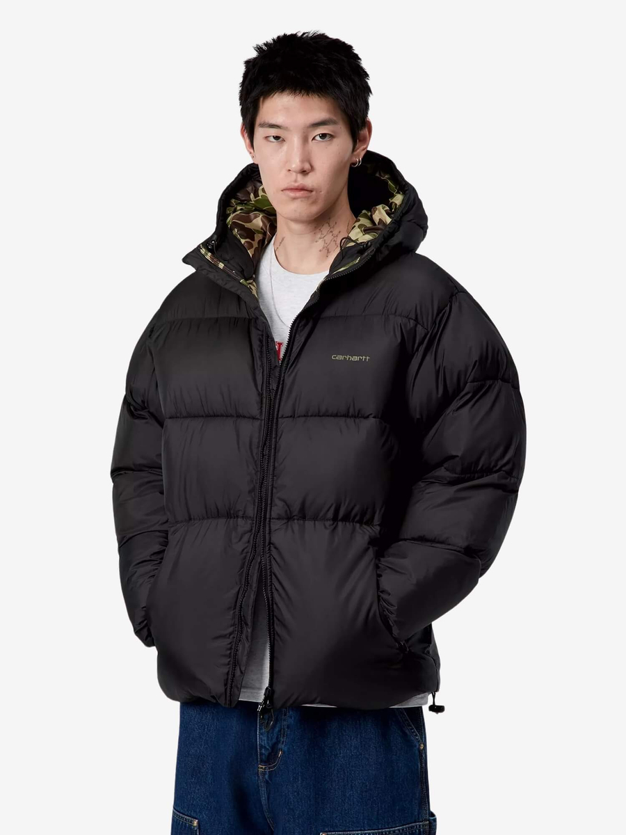 CARHARTT WIP — Куртка Toronto Puffer Black/Camo Duck Green