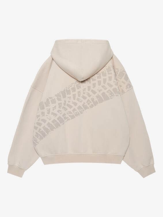 BRÛLER D’AMOUR — Худи Zip Parrain de Souvenirs Beige Dirty Wash