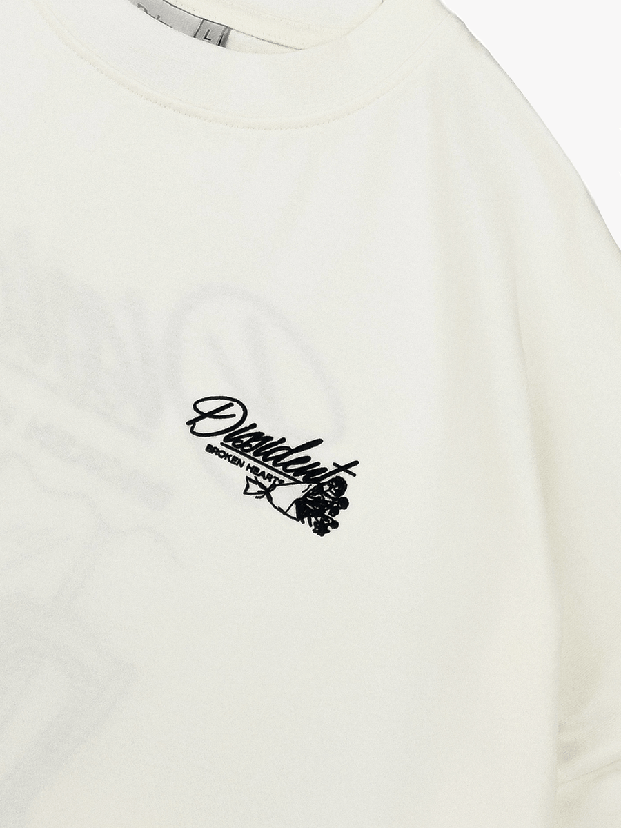 DISSIDENT — Футболка Table for One Oversized Tee Milk