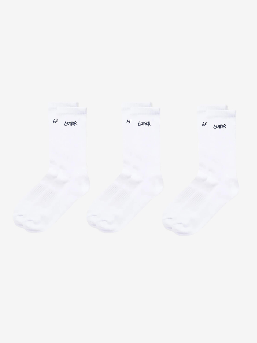 BUTTER GOODS — Носки 3-Pack Basic Socks White os