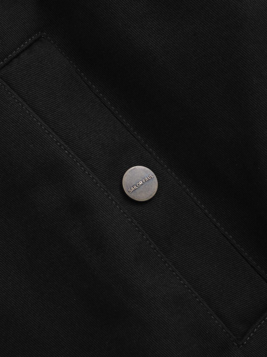 SAILOR PAUL — Куртка Text Logo Twill Jacket Черный