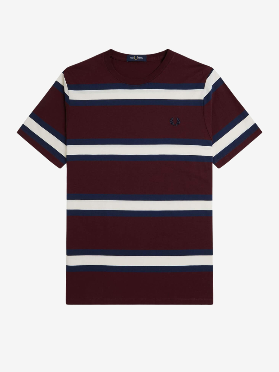 FRED PERRY — Футболка Bold Stripe Oxblood