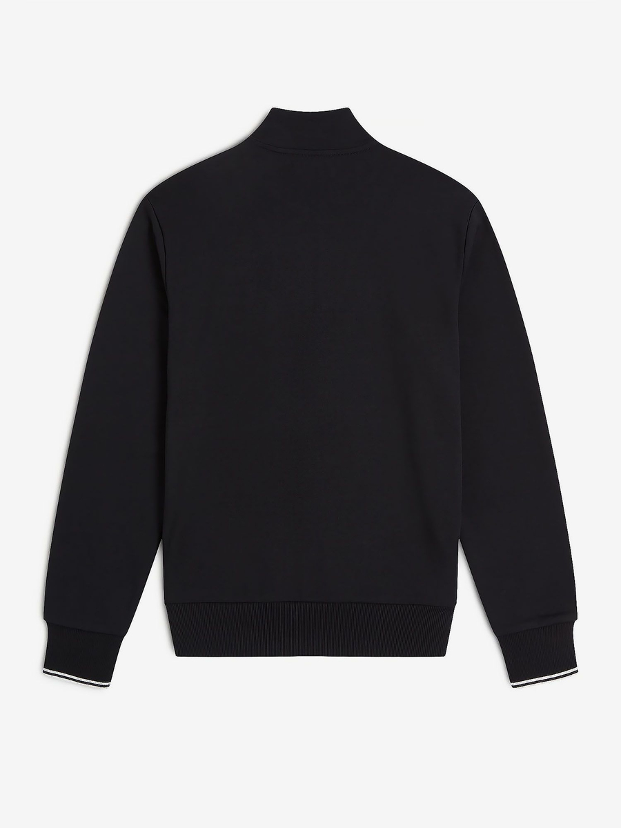 FRED PERRY — Свитшот Half Zip Black/White