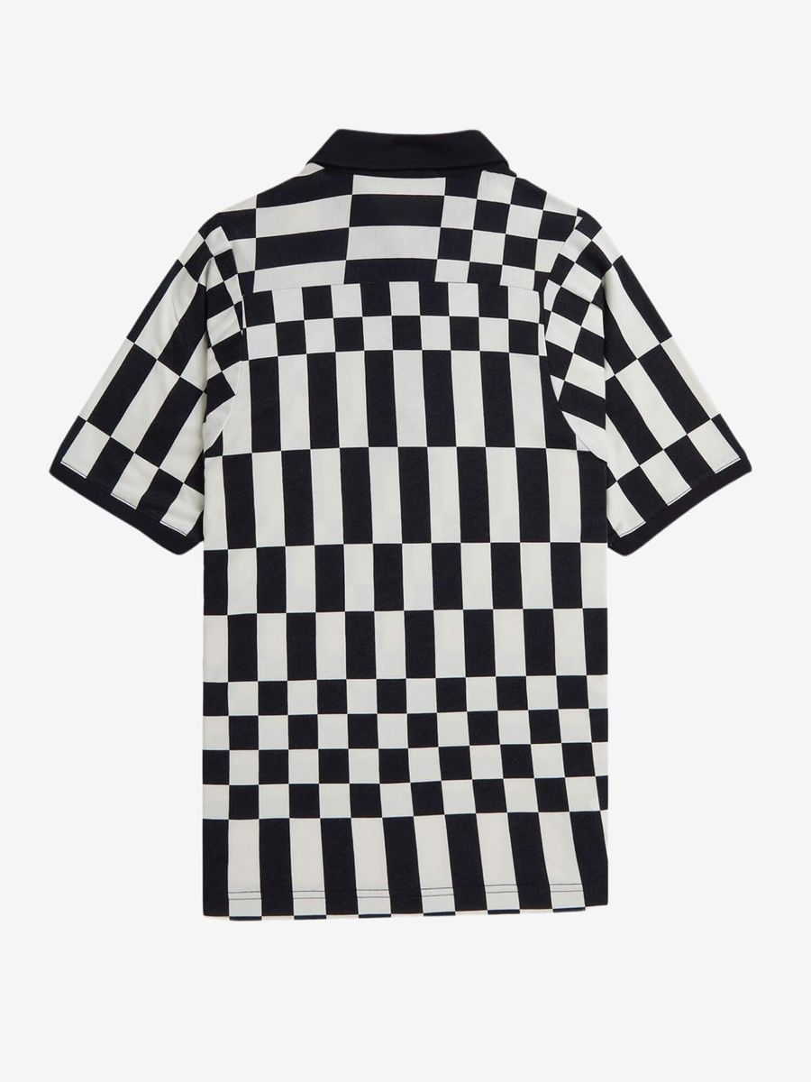 FRED PERRY — Футболка Поло W Chequerboard Black/White
