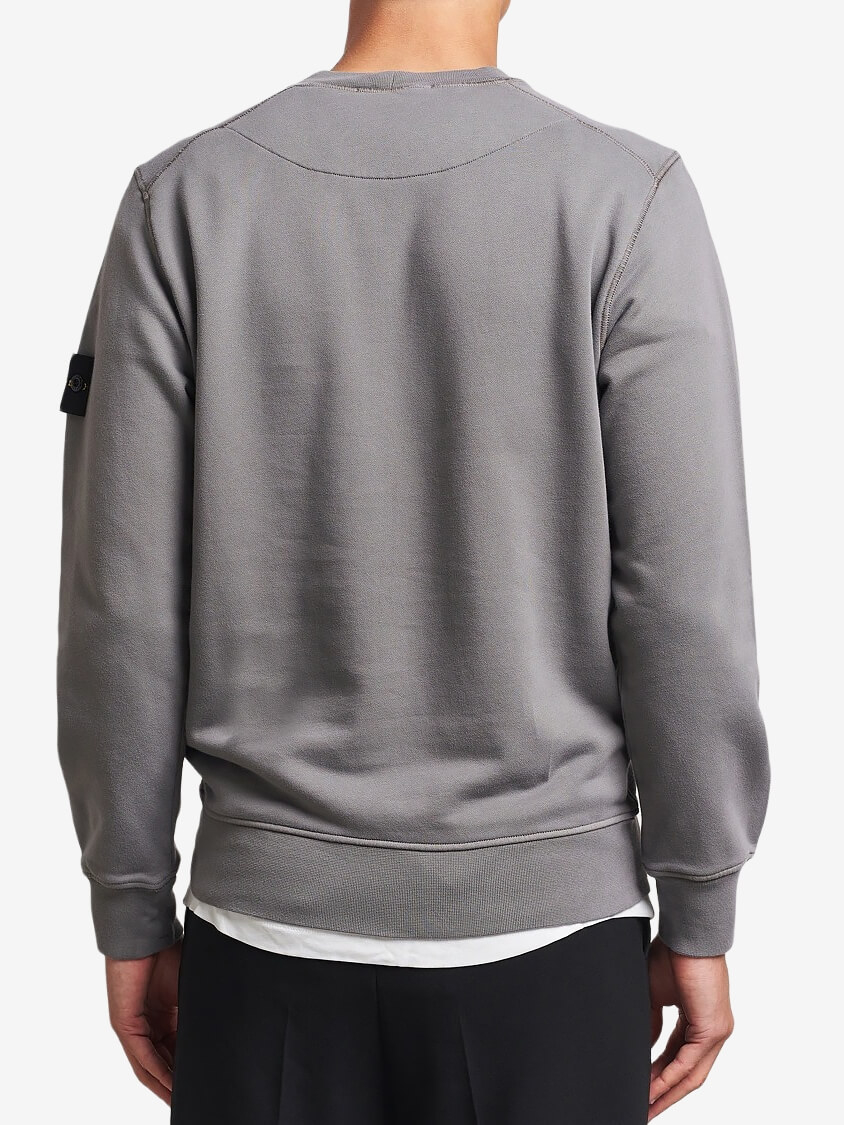 STONE ISLAND — Свитшот Organic Cotton Sweatshirt Grey