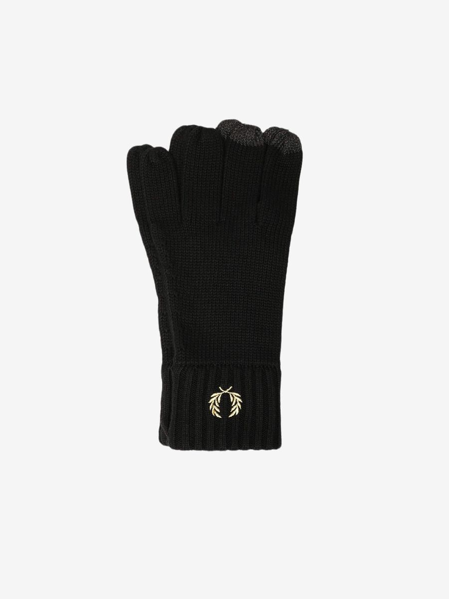 FRED PERRY — Перчатки Laurel Wreath Black/White