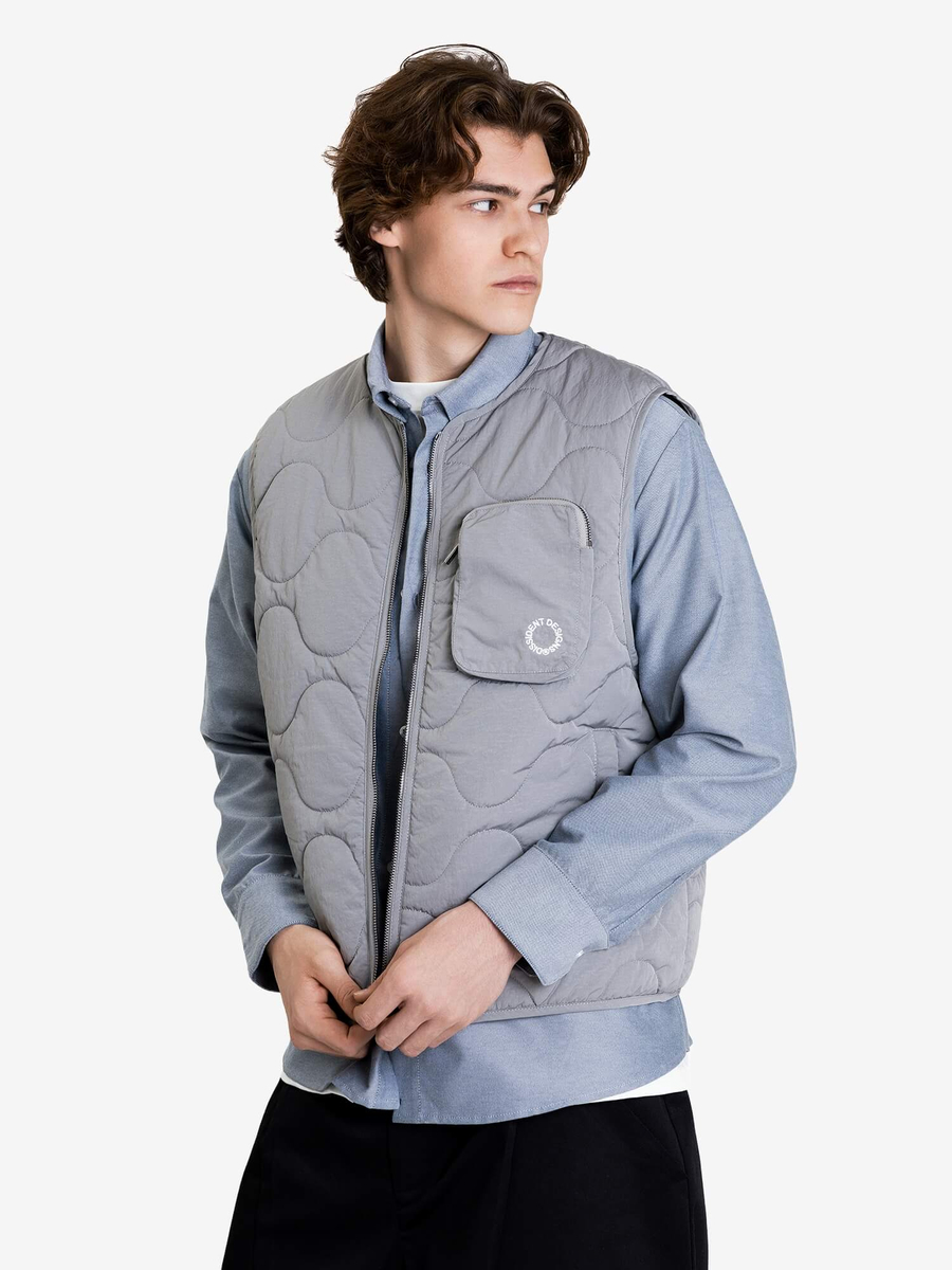 DISSIDENT — Жилетка Quilted Marble Vest in Grey