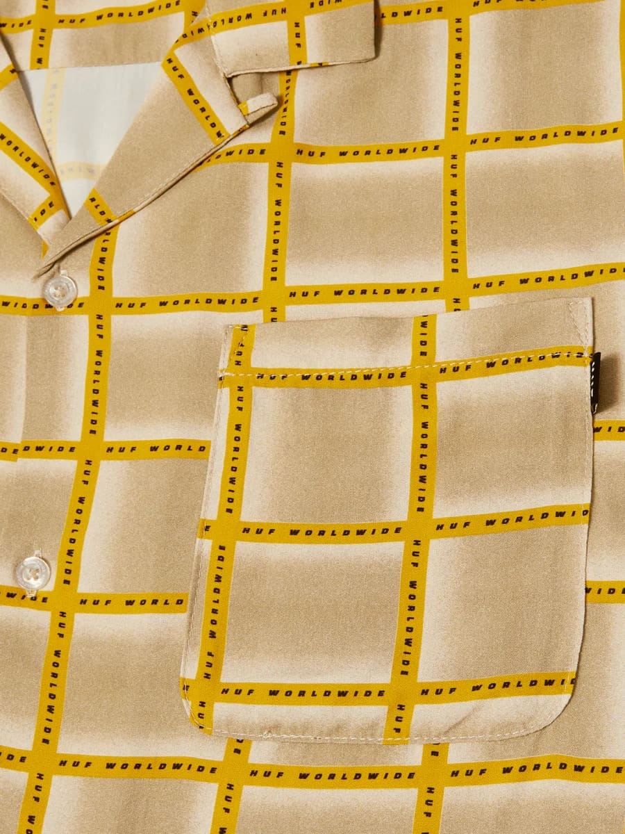 HUF — Рубашка Flynn S/S Resort Shirt Mustard