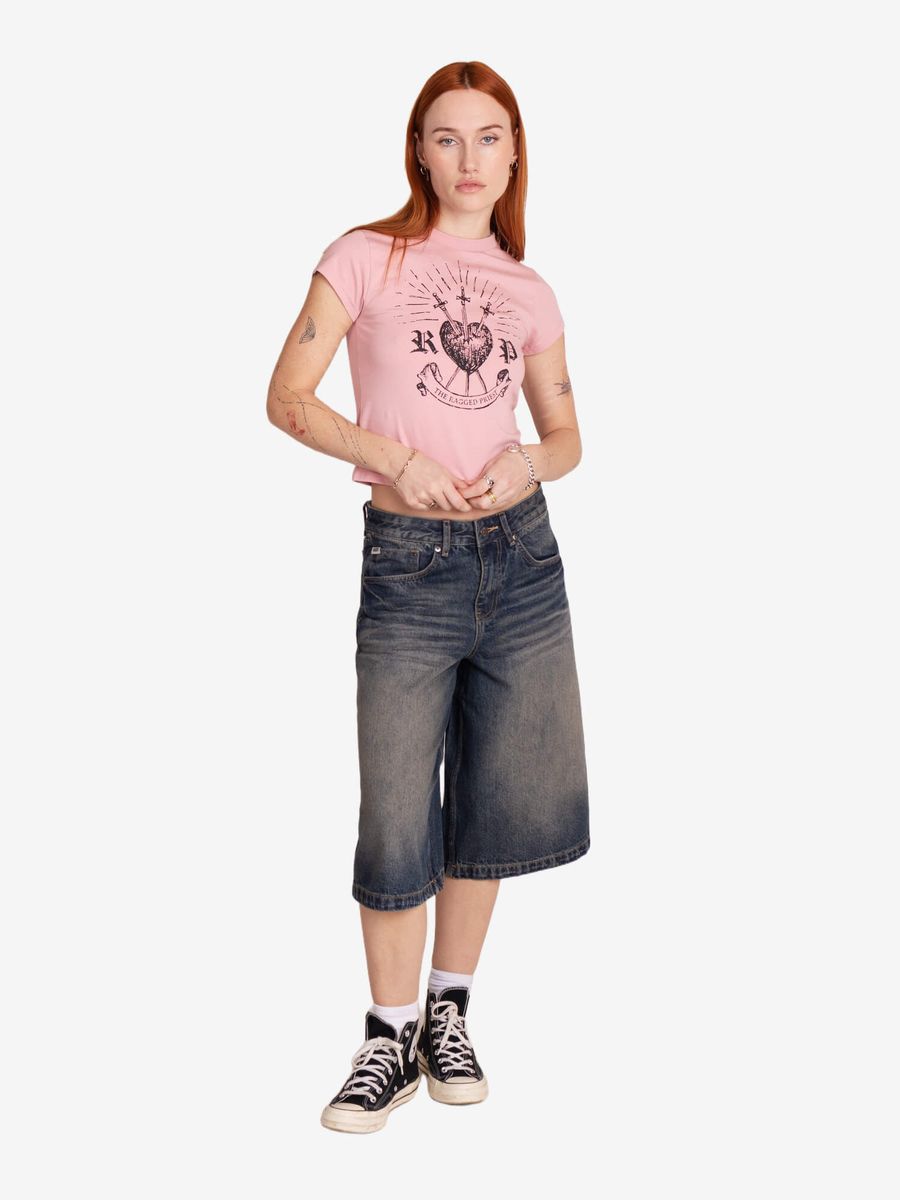 THE RAGGED PRIEST — Футболка Heart Baby Tee Pink