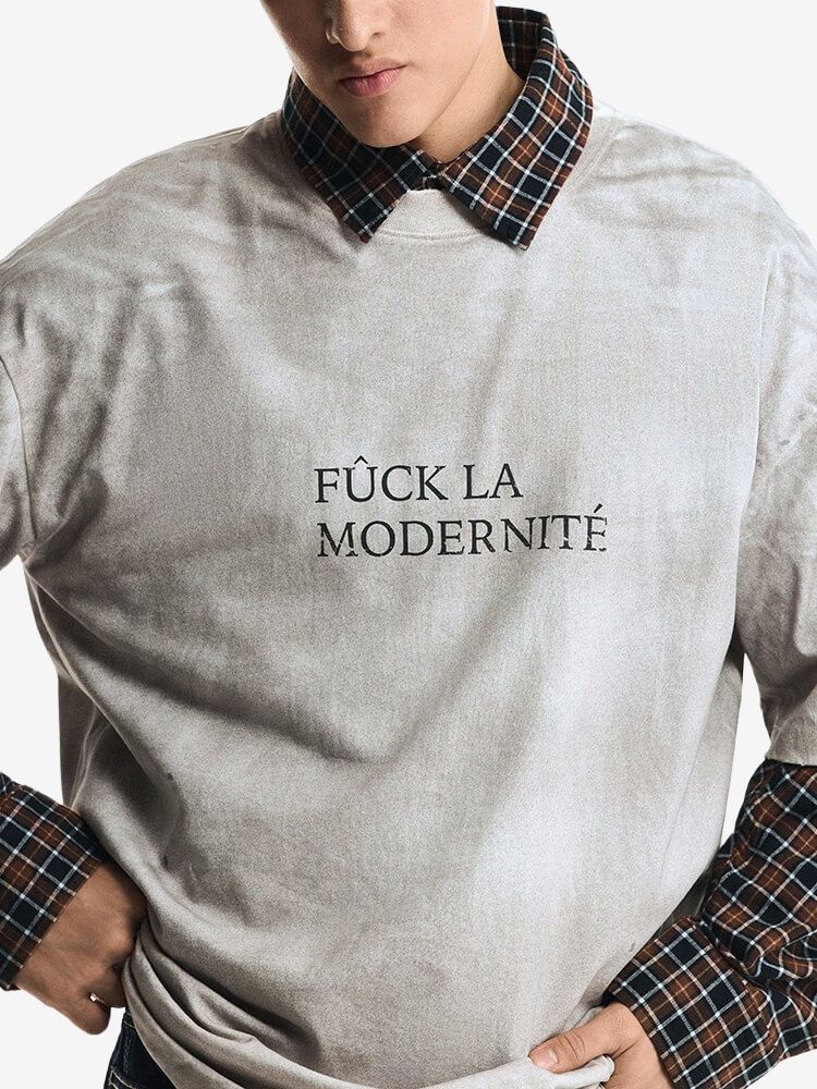 BRÛLER D’AMOUR — Футболка Fûck la modernité Milk