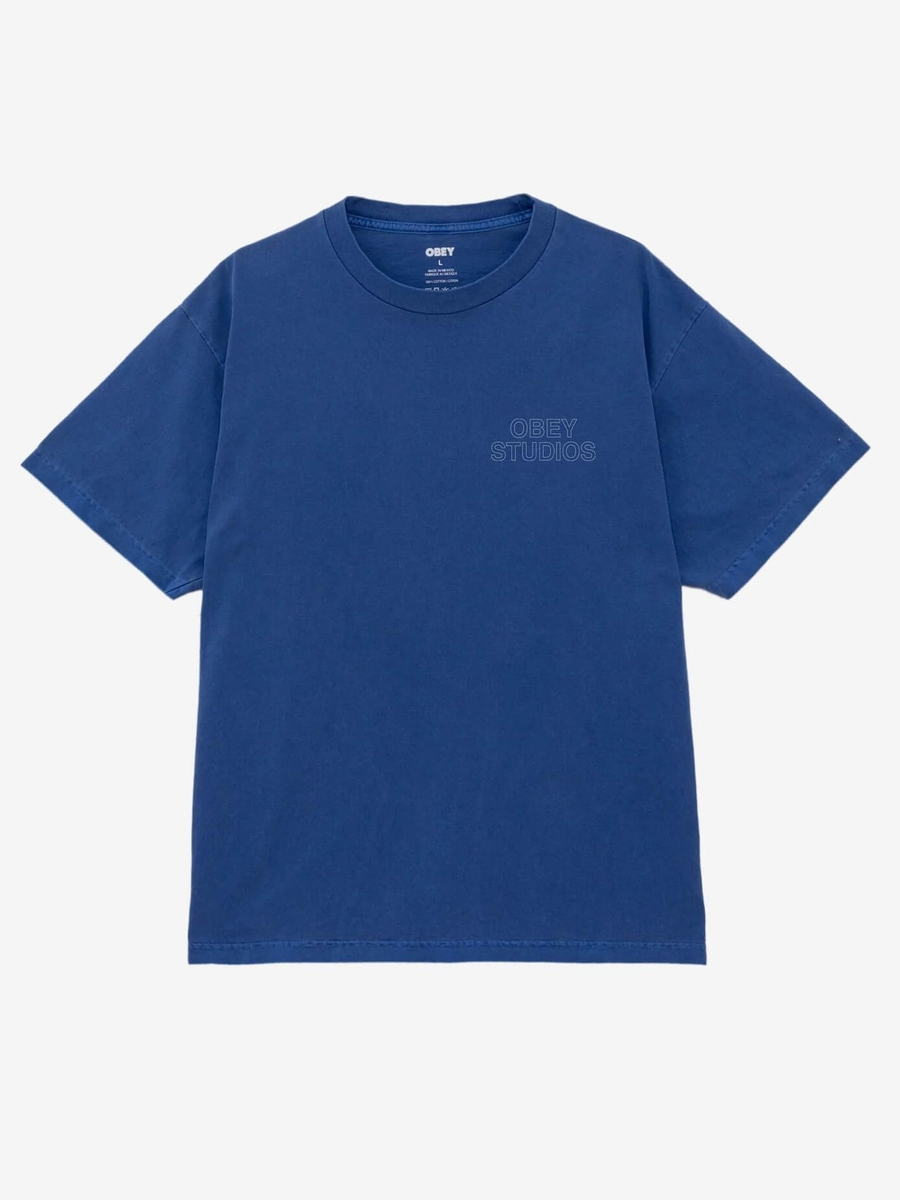OBEY — Футболка Studios Outline Pigment Electric Indigo