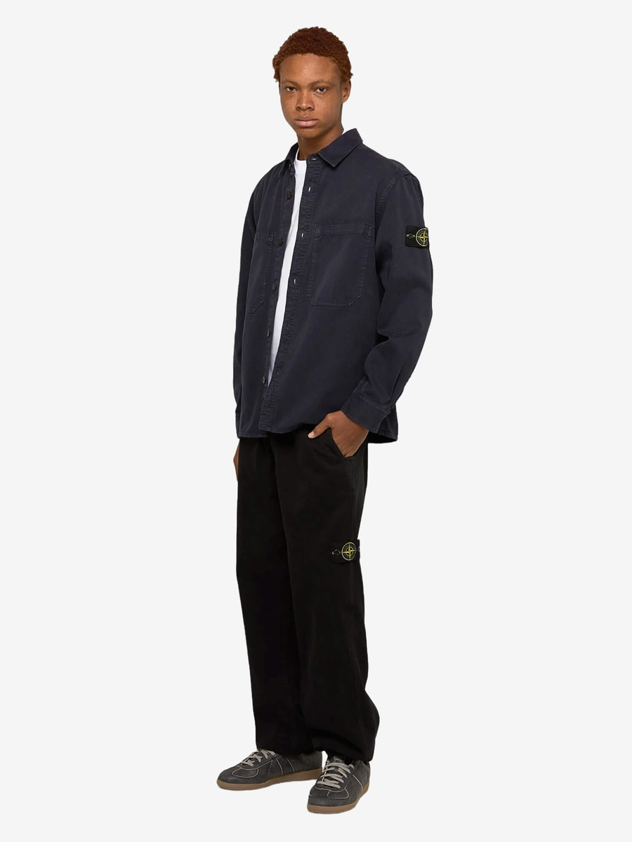 STONE ISLAND — Рубашка Organic Panama Shirt Old Effect Dope
