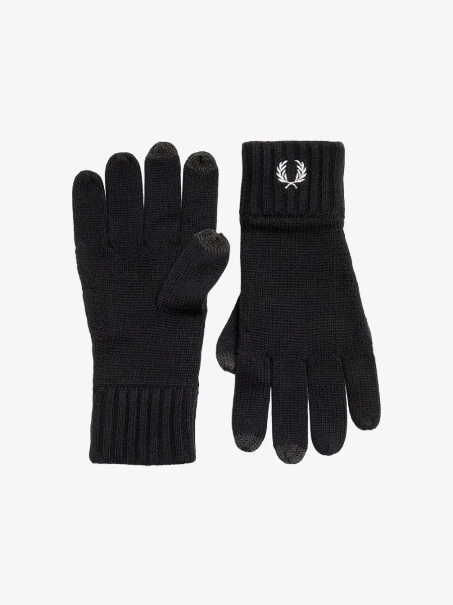 FRED PERRY — Перчатки Laurel Wreath Black/White