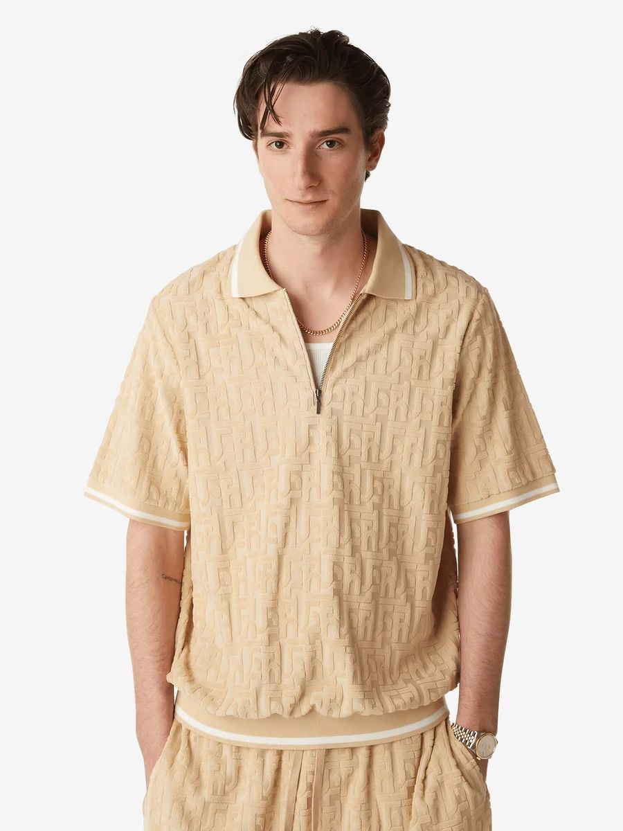 HUF — Поло-вязанное Tether Jacquard S/S Terry Top Twill