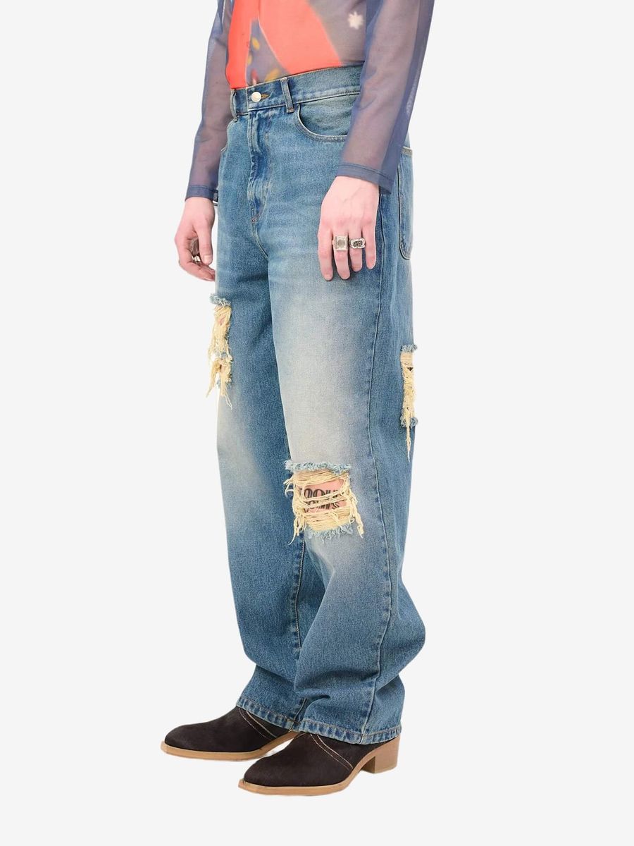 CARNE BOLLENTE — Джинсы (AW25DP0301) Tattoo Tease Washed Light Blue