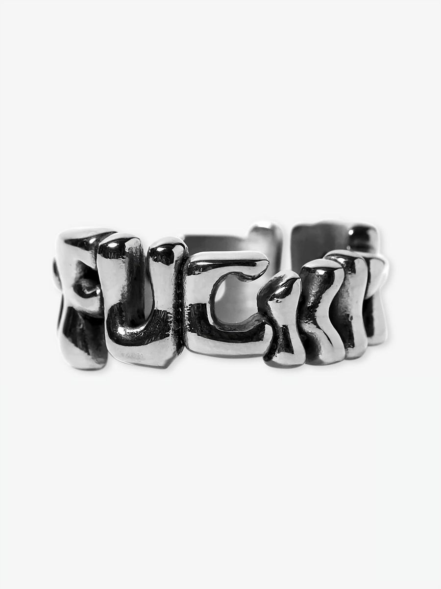 HUF — Кольцо F_ck It Warped Ring Silver