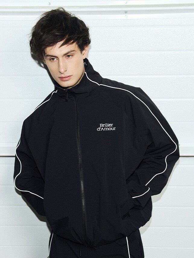 BRÛLER D’AMOUR — Куртка Windbreaker "Désordre" Black