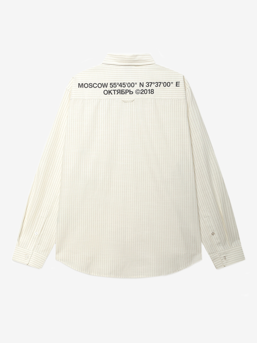 ОКТЯБРЬ — Рубашка AW'26 Stripe Oxford LS White Stripe