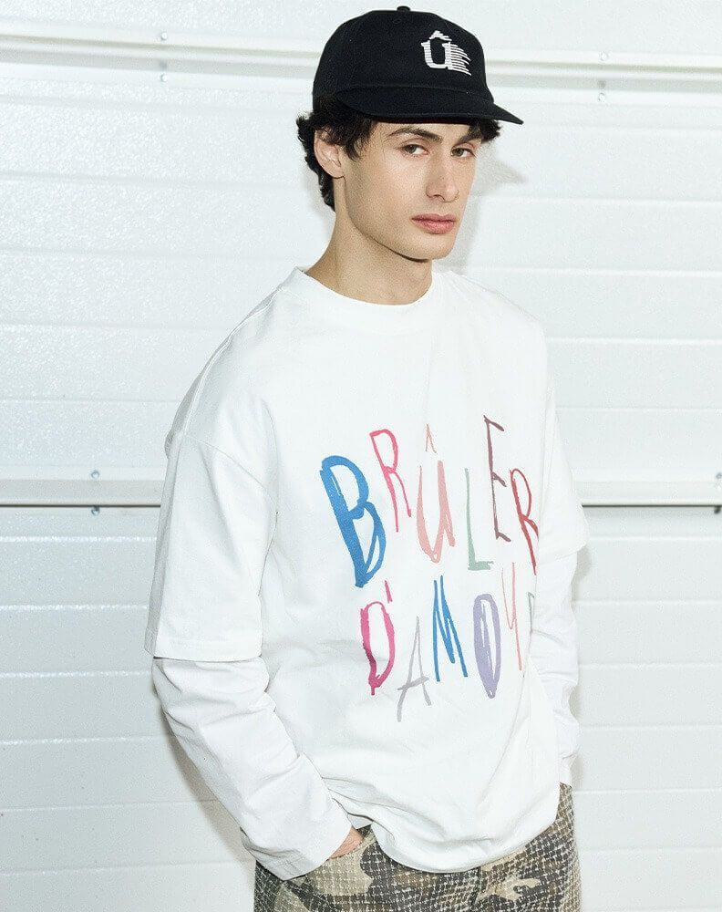 BRÛLER D’AMOUR — Футболка  “Ébauche” White