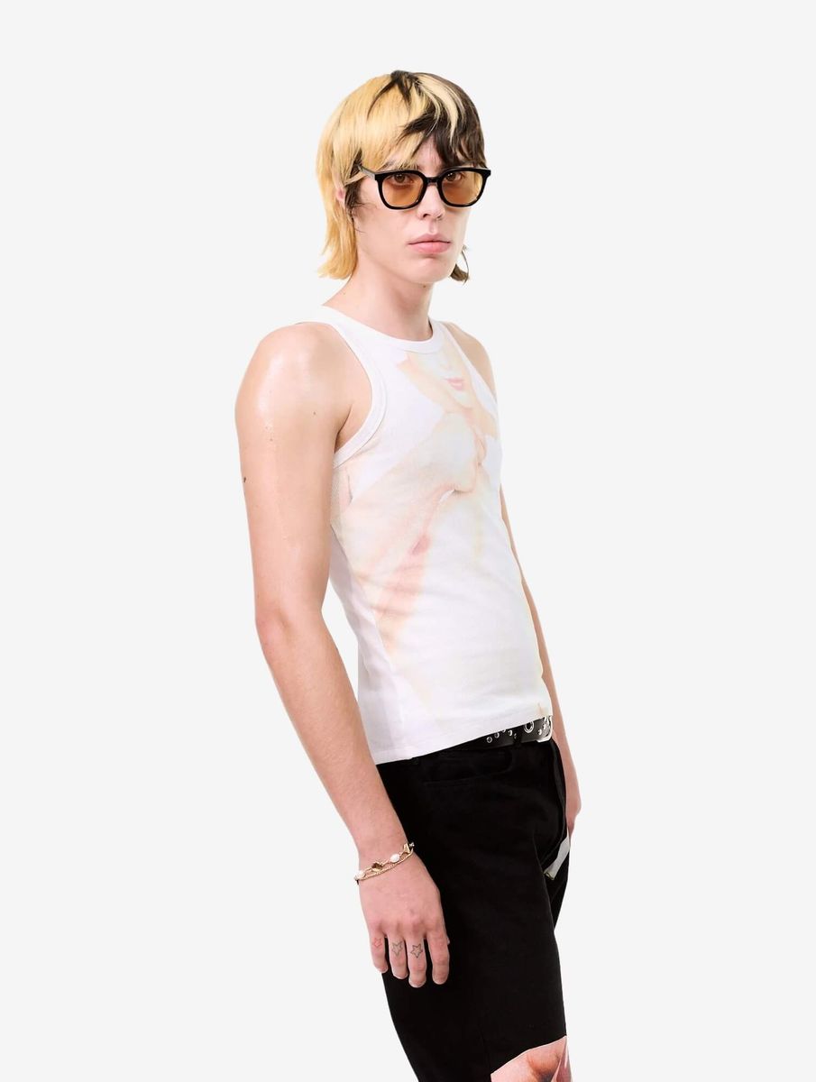 CARNE BOLLENTE — Майка Tank Top Power Bottom White