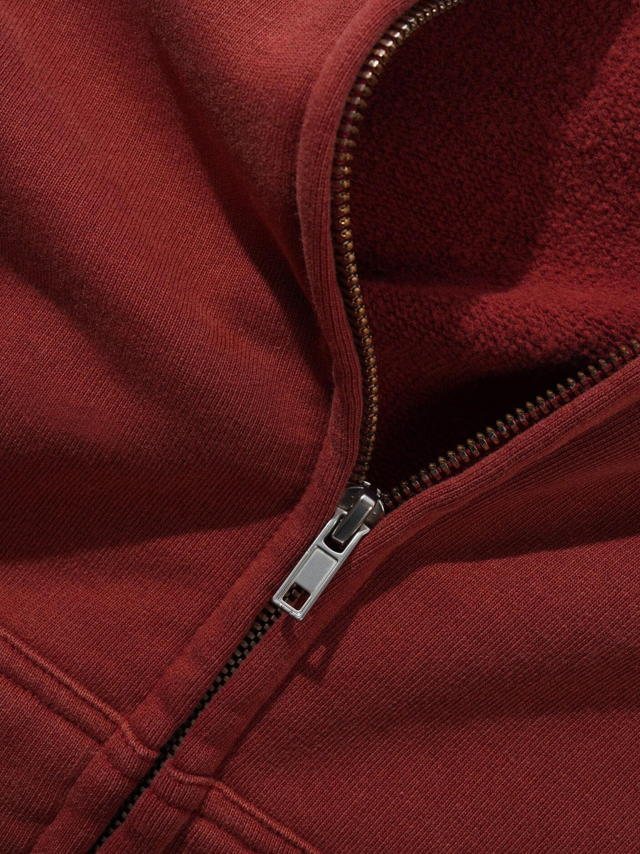 BUTTER GOODS — Худи Amplify Zip-Thru Hood Washed Russet