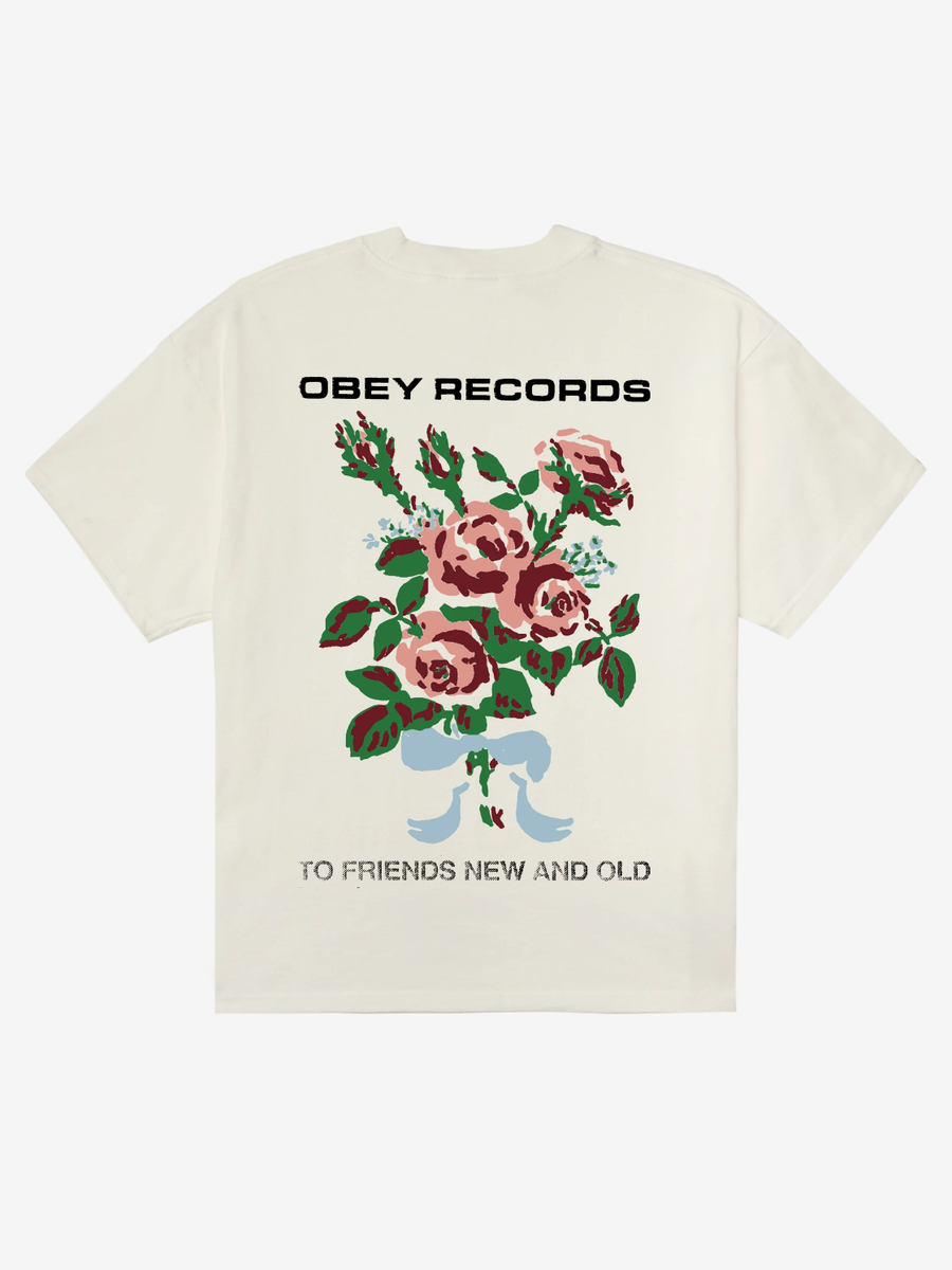 OBEY — Футболка To New Freinds And Old Vintage White