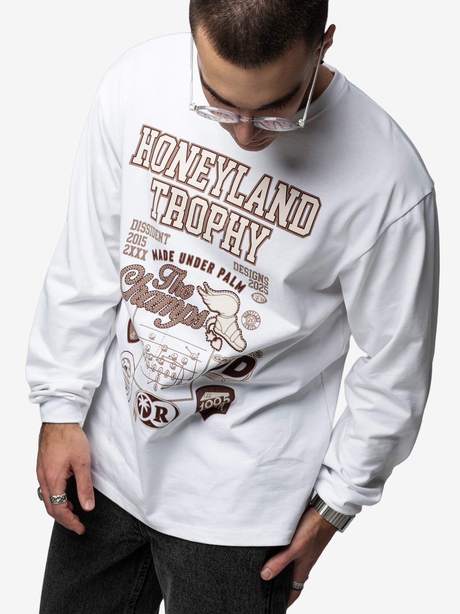 DISSIDENT — Лонгслив Trophy ss25 White